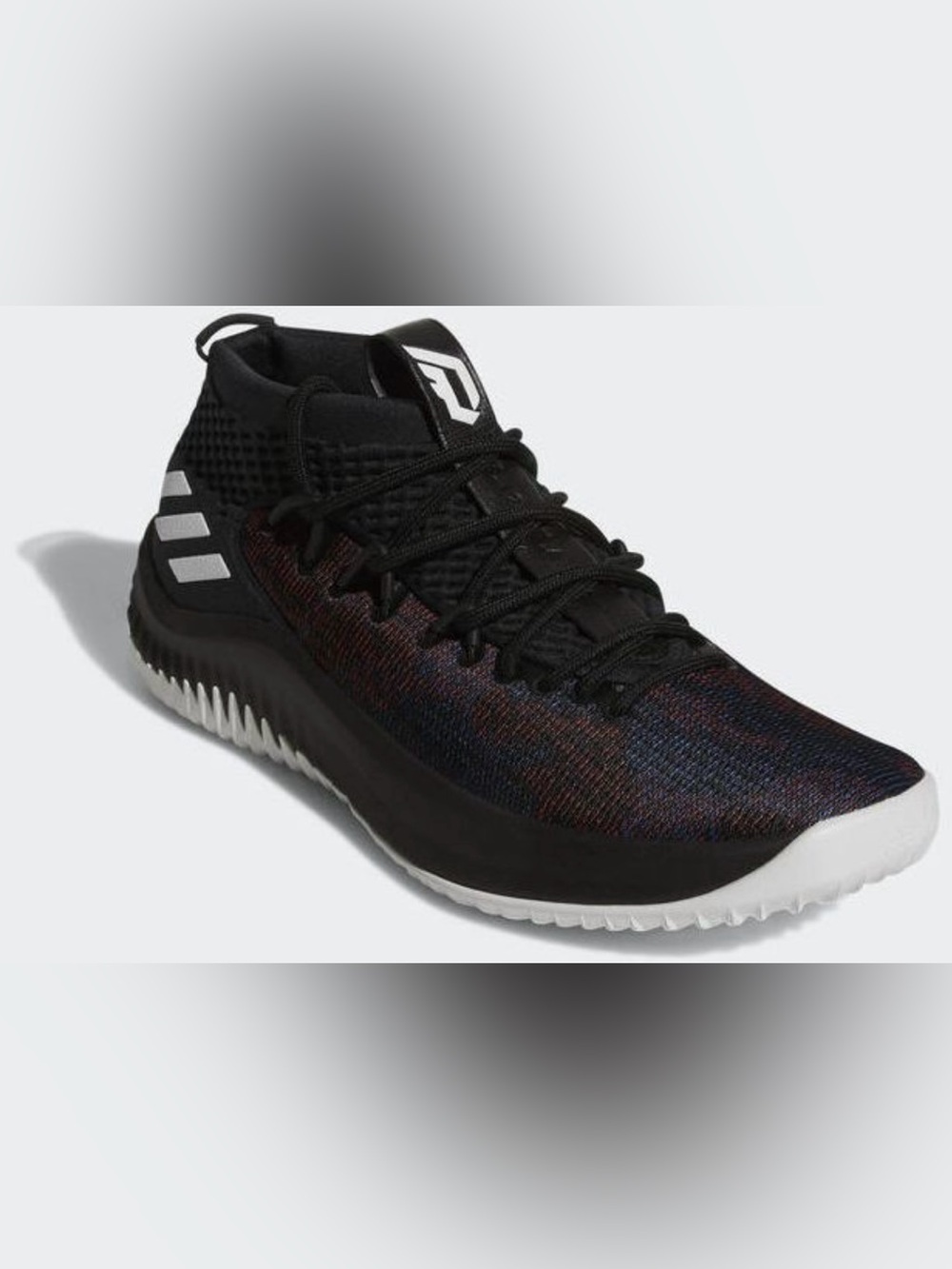 Adidas Dame 4 Static CQ0477 Men’s Size 12 Black Multicolor Basketball Shoes
